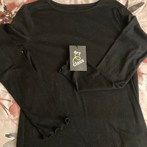 Girls Target Class Art Long Black  Sleeve Blouse